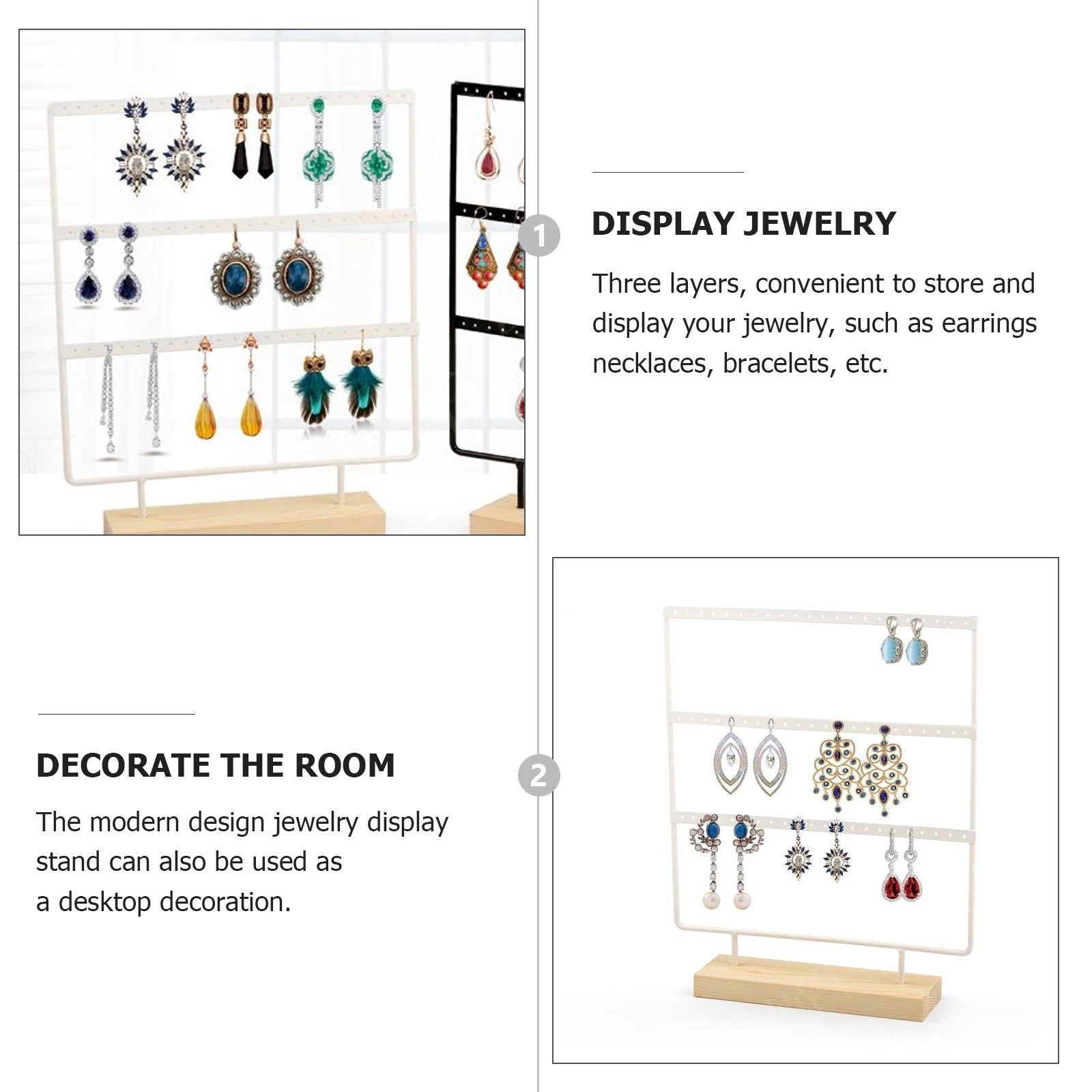 Earring Display Stand Earrings Jewelry Ohrringe Wood Holder Schmuck Organizer Schmuckaufbewahrung Miss for Women
Earring Display Stand Earrings Jewelry Ohrringe Wood Holder Schmuck Organizer Schmuckaufbewahrung Miss for Women