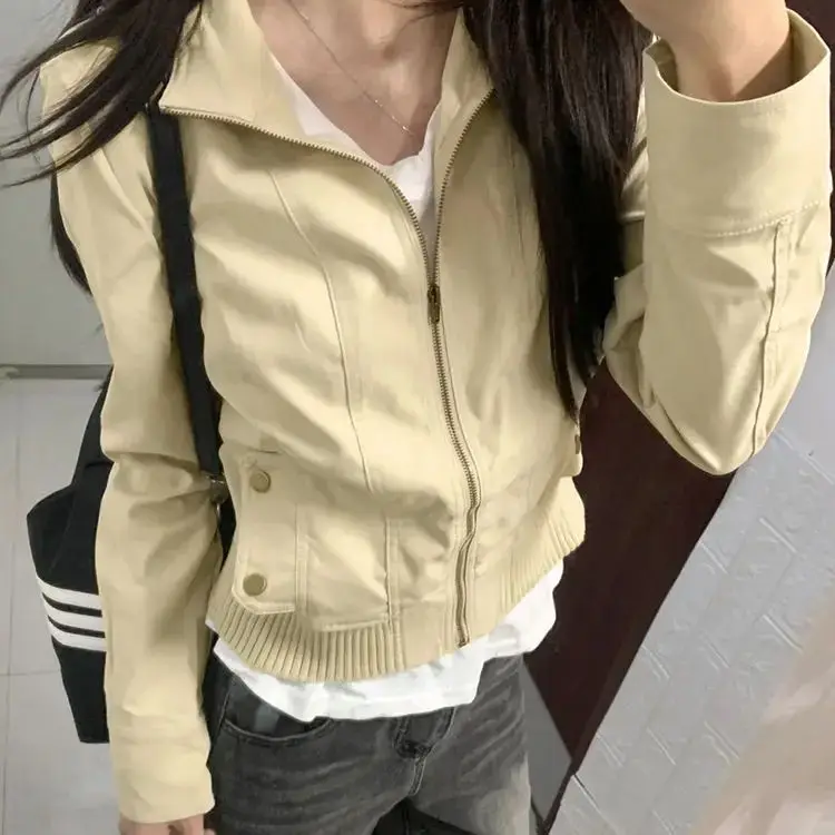 American Retro Khaki Short Lapel Cardigan Long-Sleeved Jacket Spring New Korean High-End Versatile Jacket Top
American Retro Khaki Short Lapel Cardigan Long-Sleeved Jacket Spring New Korean High-End Versatile Jacket Top