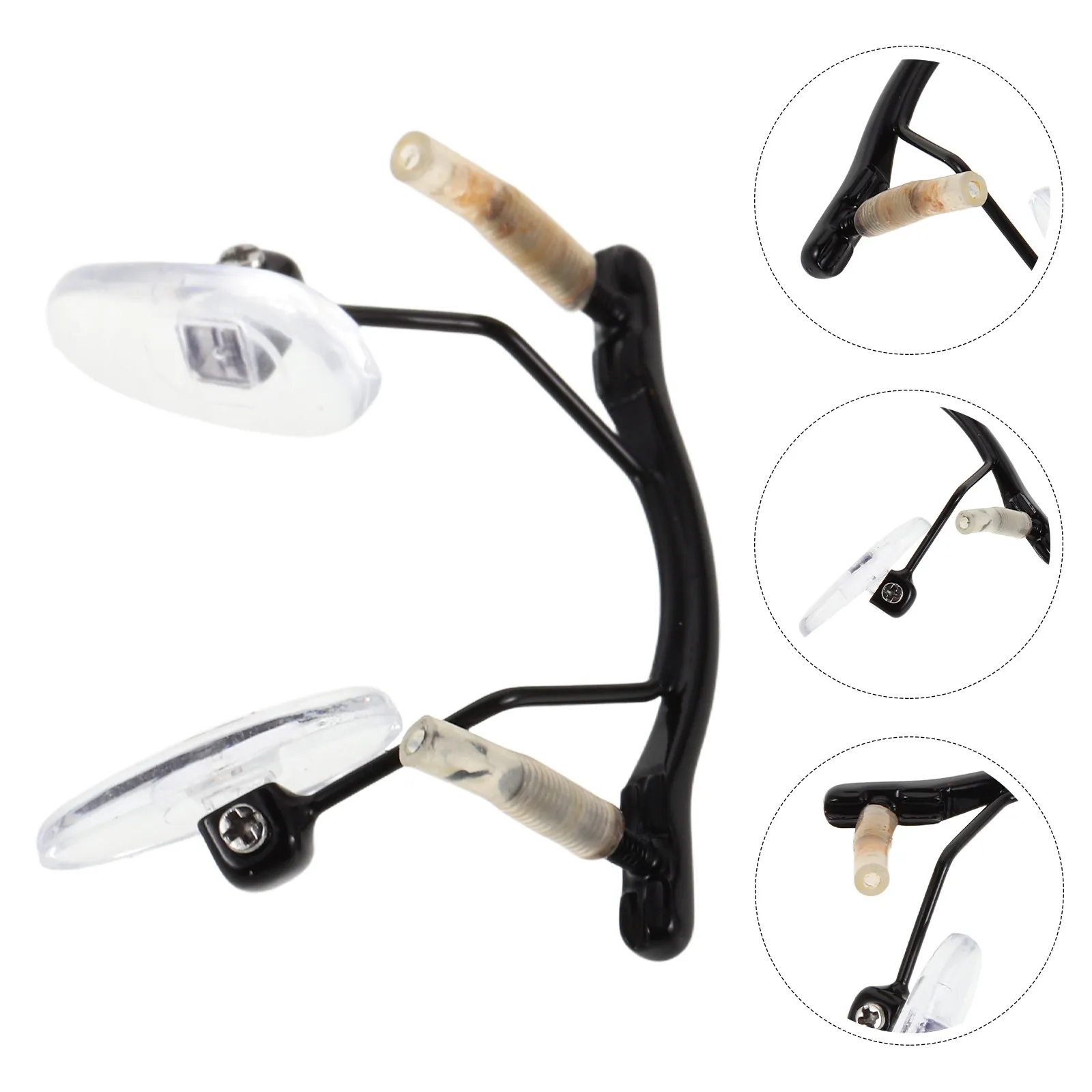 Комплект из 3 накладок для носоупоров безободковых очков, сменные, подвесные, для ремонта безободковых очков
Комплект из 3 накладок для носоупоров безободковых очков, сменные, подвесные, для ремонта безободковых очков