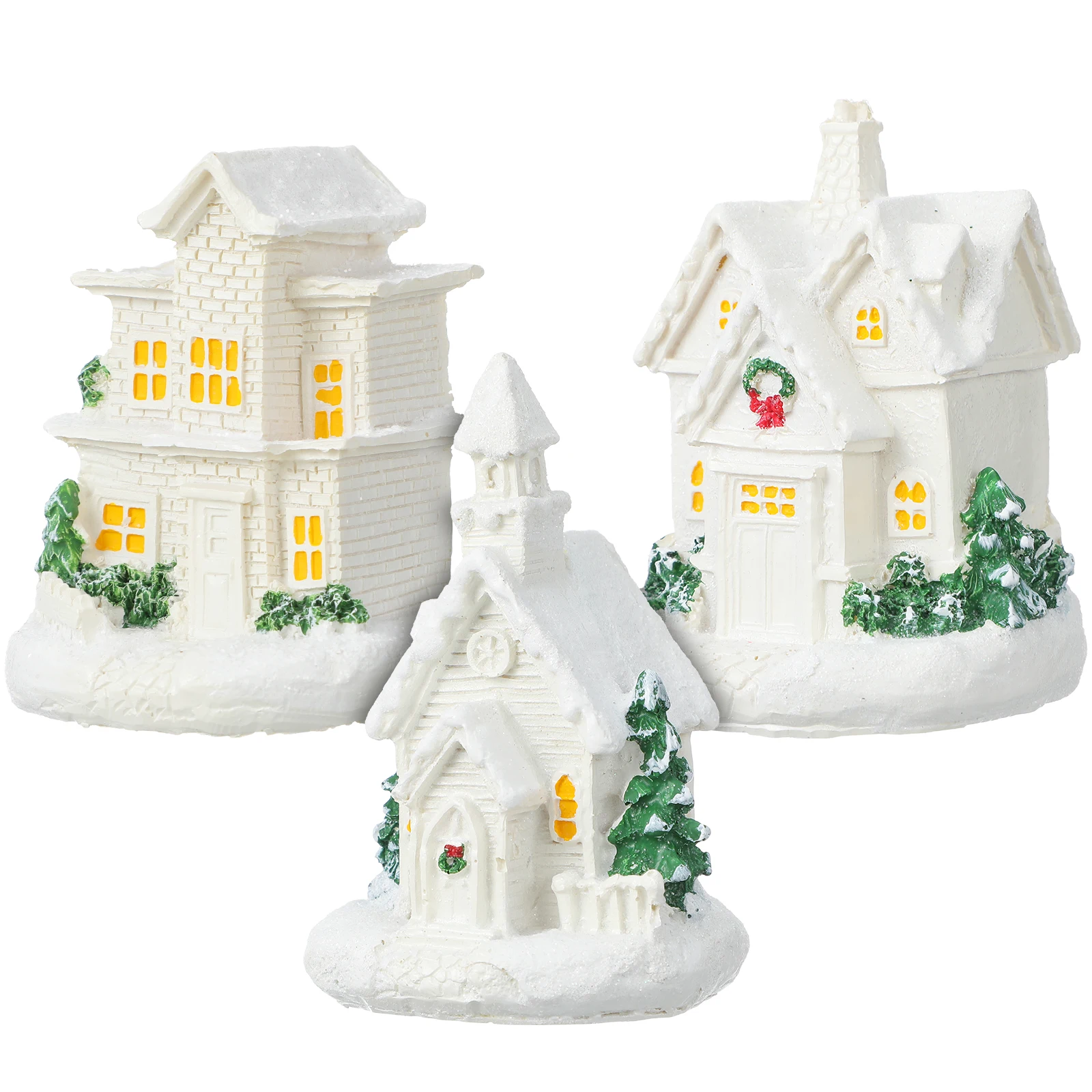 3Pcs Glowing Christmas Village Houses Resin Miniature Xmas Decorations Home Tabletop Lights Festive Holiday Display
3Pcs Glowing Christmas Village Houses Resin Miniature Xmas Decorations Home Tabletop Lights Festive Holiday Display