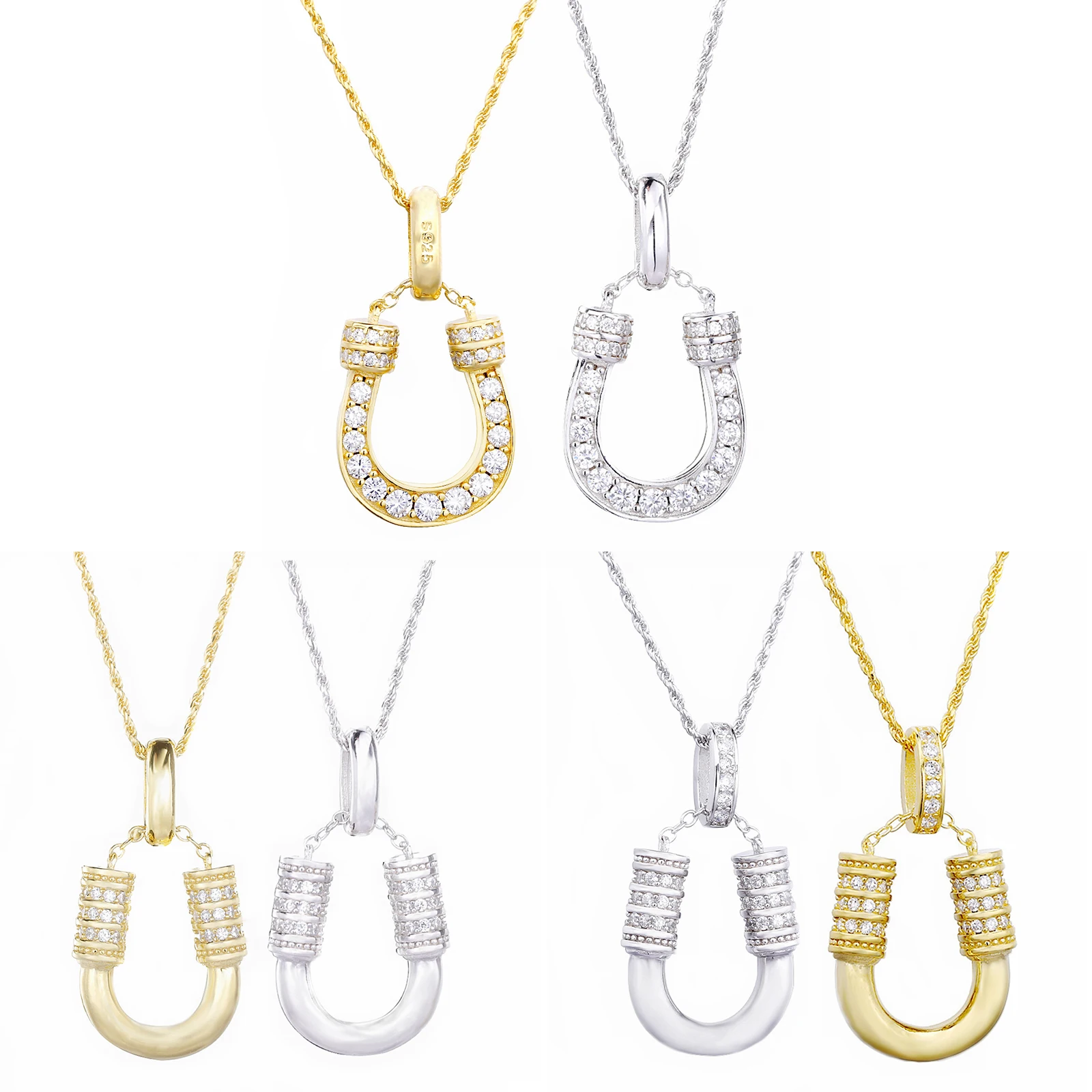 925 Sterling Silver U Pendant Chain Necklace With Zircon Hemp Rope Chain Horseshoe Unisex Quality 18K Gold Plated Luxury Fashion
925 Sterling Silver U Pendant Chain Necklace With Zircon Hemp Rope Chain Horseshoe Unisex Quality 18K Gold Plated Luxury Fashion