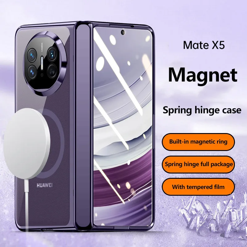 Чехол для Huawei Mate X5 X3 с пружинным шарниром, полная защита экрана с магнитной подставкой
Чехол для Huawei Mate X5 X3 с пружинным шарниром, полная защита экрана с магнитной подставкой