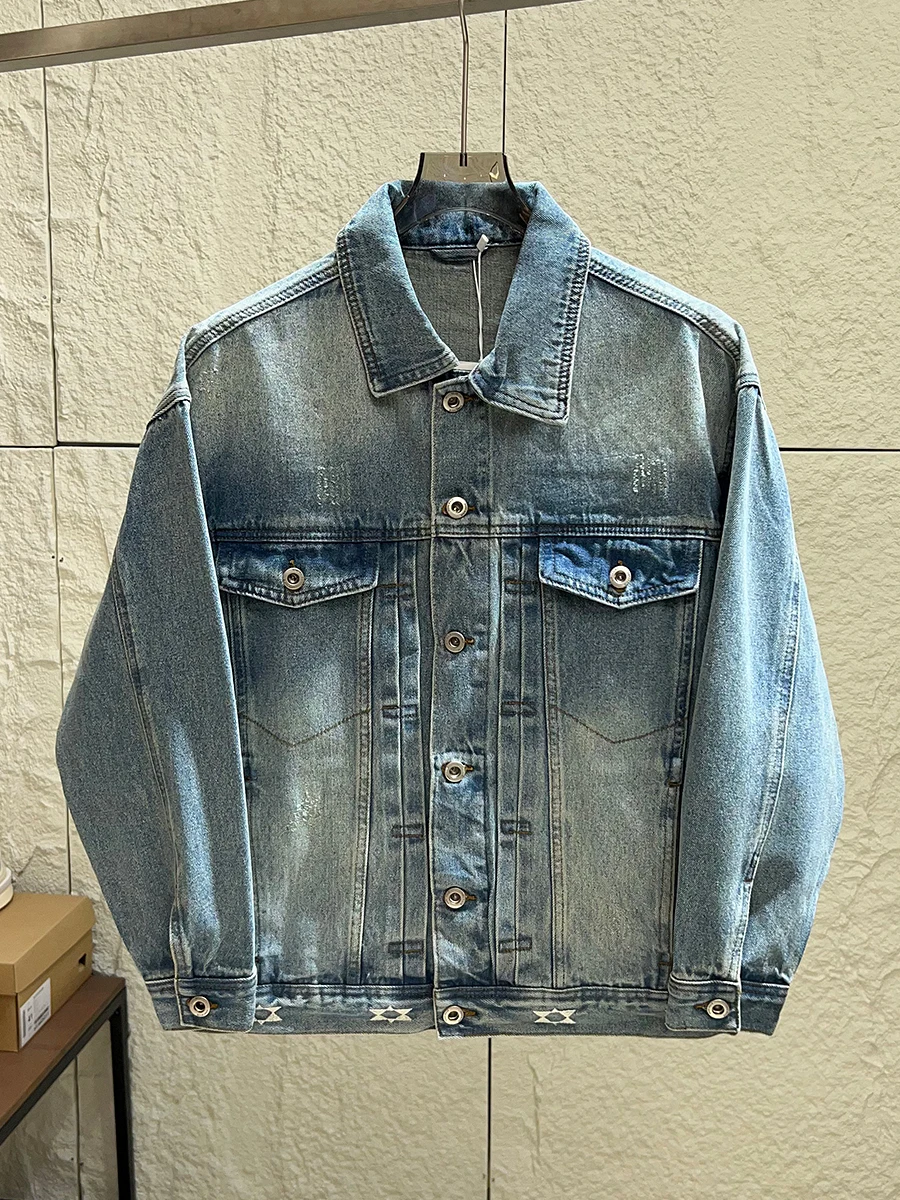 Retro American Washed Loose Collar Denim Jacket Unisex Autumn Casual Fashion High Street Style Cotton Polyester Blend
Retro American Washed Loose Collar Denim Jacket Unisex Autumn Casual Fashion High Street Style Cotton Polyester Blend
