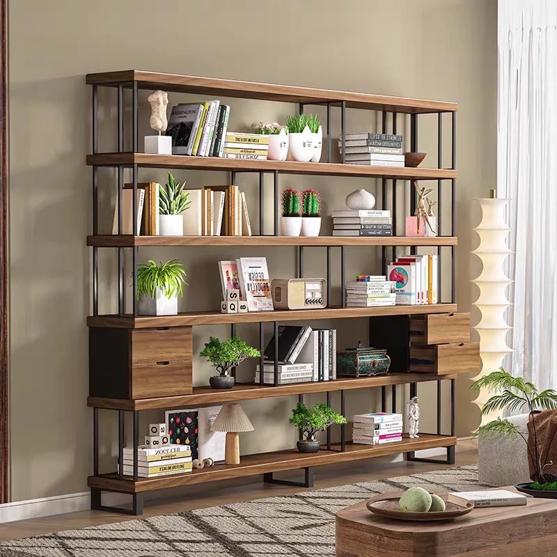 Solid wood multi-layer shelves, living room storage racks, office partitions, floor bookshelves, practical display racks
Solid wood multi-layer shelves, living room storage racks, office partitions, floor bookshelves, practical display racks