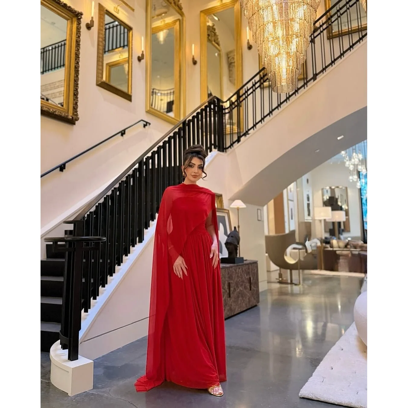 Lucy Chiffon One-Shoulder Red A-Line Evening Dress 2026 Prom Dress Formal Evening Draped High Quality Customized فساتين براند
Lucy Chiffon One-Shoulder Red A-Line Evening Dress 2026 Prom Dress Formal Evening Draped High Quality Customized فساتين براند