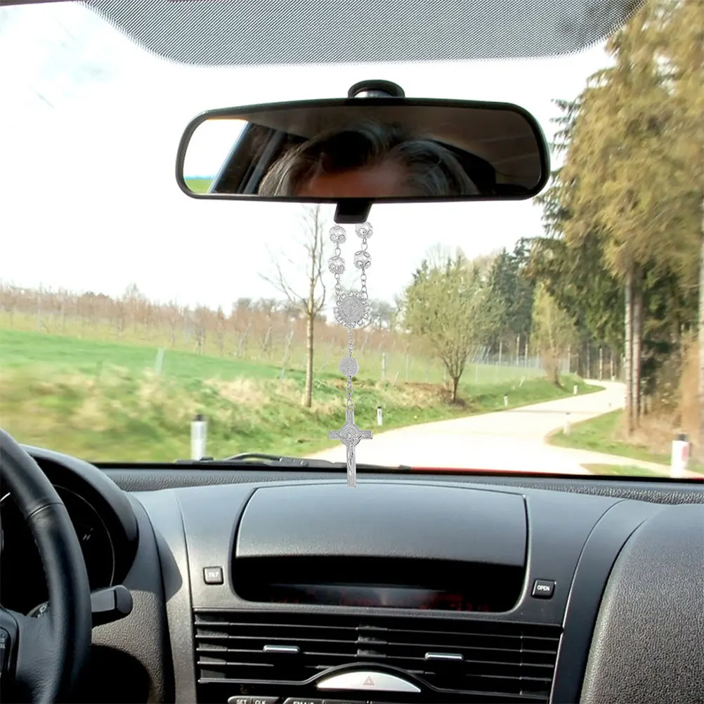 2pcs Cross Ornaments Car Mirror Hanging Accessories Rearview Travel Elegant Gold Silver Lace Design Durable Imitation Pearl
2pcs Cross Ornaments Car Mirror Hanging Accessories Rearview Travel Elegant Gold Silver Lace Design Durable Imitation Pearl