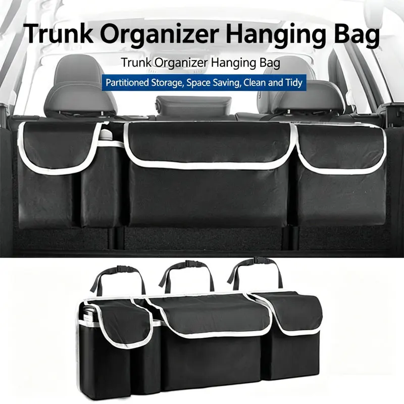 Car Trunk Organizer, LARGE CAPACITY Car Backseat Hanging Storage Bag with Pockets, Trunk Storage Organizer for Car, SUV, Truck
Car Trunk Organizer, LARGE CAPACITY Car Backseat Hanging Storage Bag with Pockets, Trunk Storage Organizer for Car, SUV, Truck