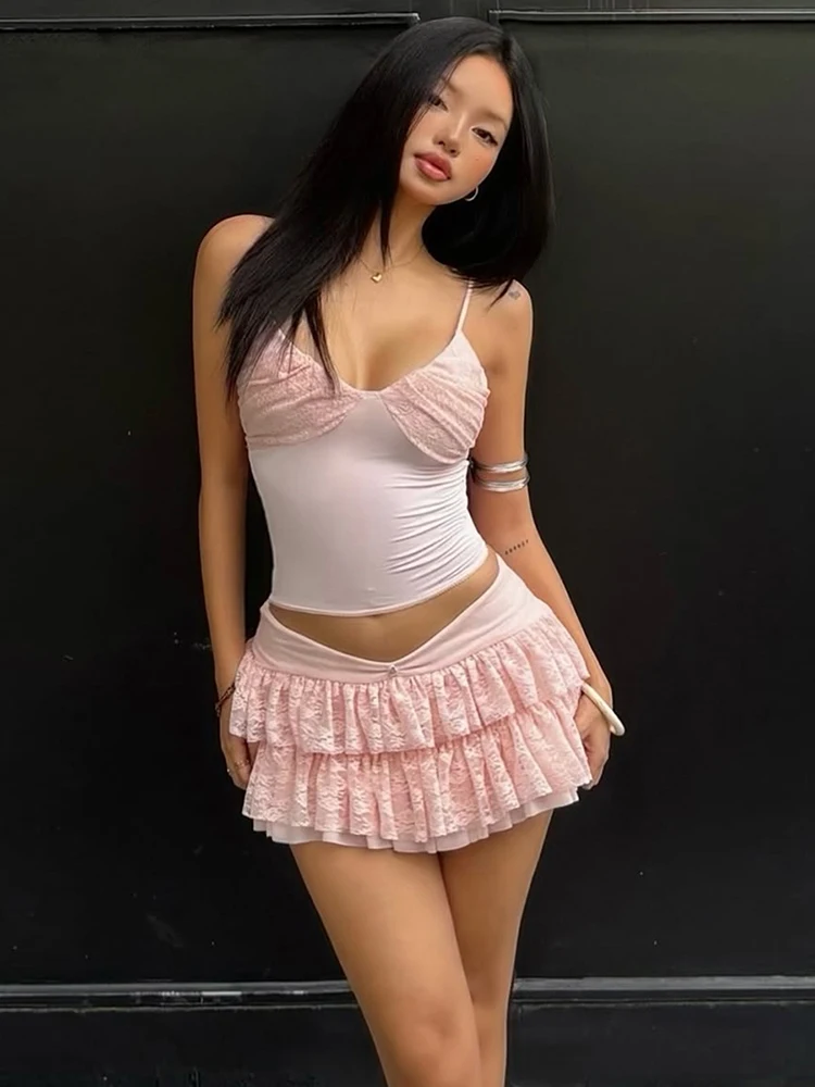 Sisterlinda Chic Patchwork Jacquard 2-Piece Set Women v-Neck Skinny Camisole+Tierred Elastic Waist Skirt Sweet Party Streetwear
Sisterlinda Chic Patchwork Jacquard 2-Piece Set Women v-Neck Skinny Camisole+Tierred Elastic Waist Skirt Sweet Party Streetwear