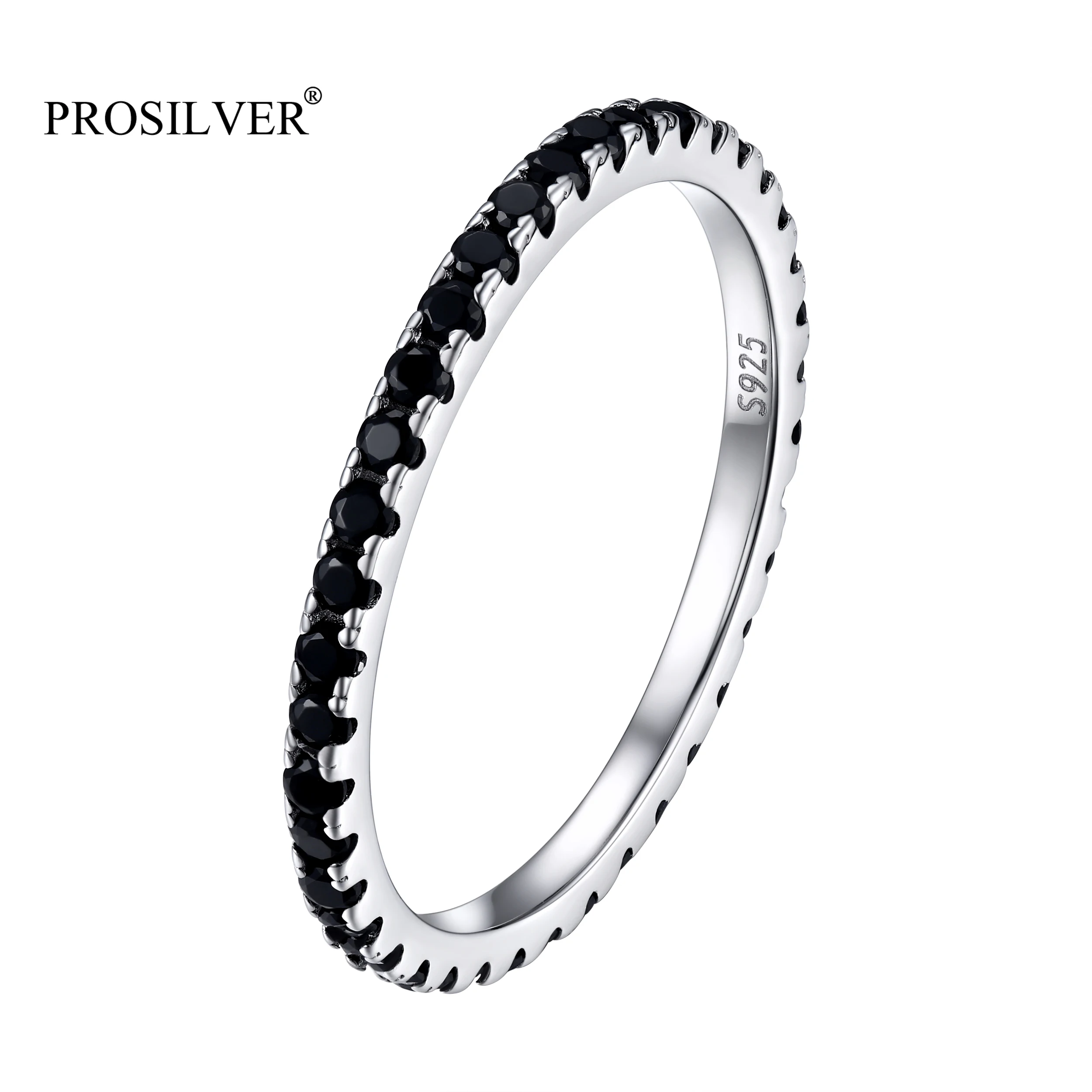 PROSILVER Black Cubic Zirconia Eternity Band Stackable Circle Party Ring 925 Sterling Silver For Women Girl Size 4-12 PYR15187B
PROSILVER Black Cubic Zirconia Eternity Band Stackable Circle Party Ring 925 Sterling Silver For Women Girl Size 4-12 PYR15187B