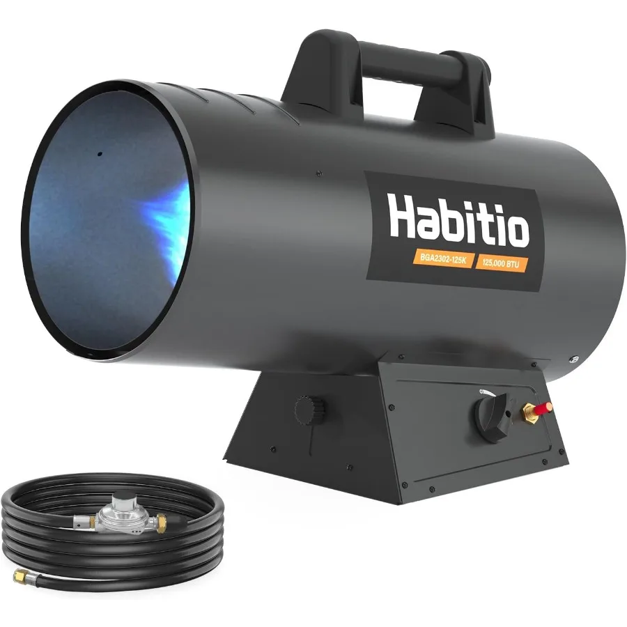 125000 BTU Portable Torpedo Propane Heater for Jobsite Garage Construction Sites 10 ft Hose with Regulator CSA Certified
125000 BTU Portable Torpedo Propane Heater for Jobsite Garage Construction Sites 10 ft Hose with Regulator CSA Certified