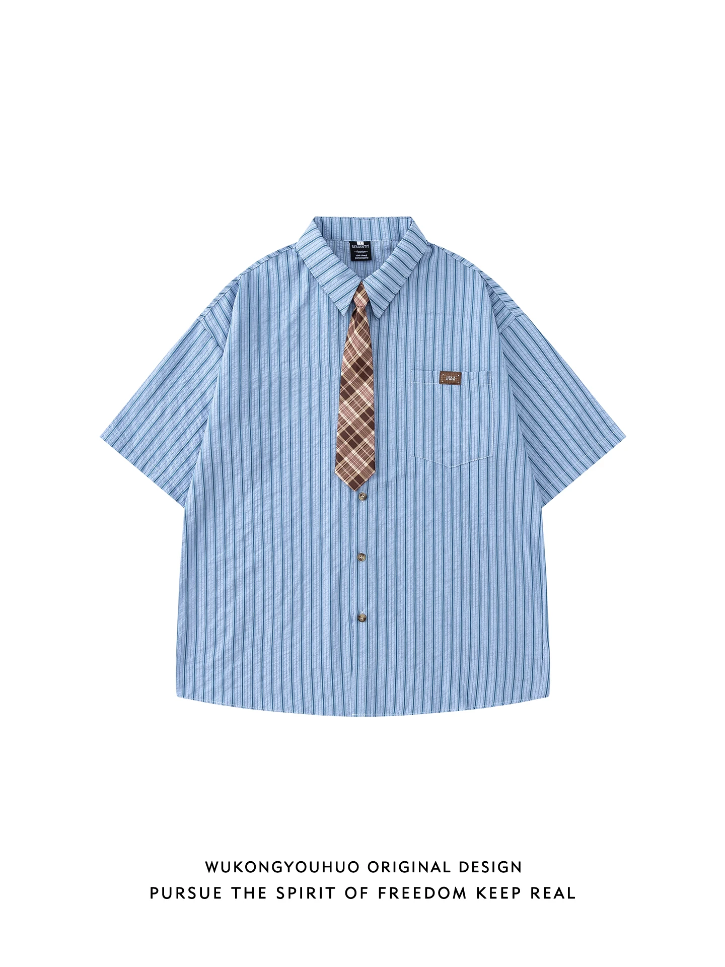 Casual Striped Tie ort Sve irt ex Loose Fit Couple's Summer Faion College Sle Wear Youth Culture irt
Casual Striped Tie ort Sve irt ex Loose Fit Couple's Summer Faion College Sle Wear Youth Culture irt