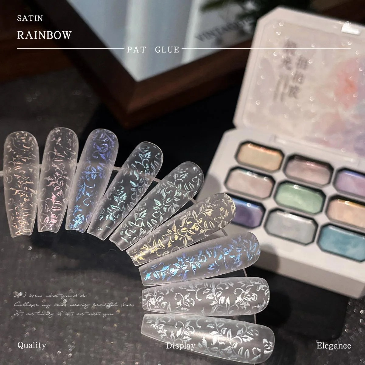 9 Grids Stain Rainbow Pat Painting Gel Fast Pat Gradient Painting Stain Light Design Soak Off UV LED Nail Gel Polish Manicure
9 Grids Stain Rainbow Pat Painting Gel Fast Pat Gradient Painting Stain Light Design Soak Off UV LED Nail Gel Polish Manicure