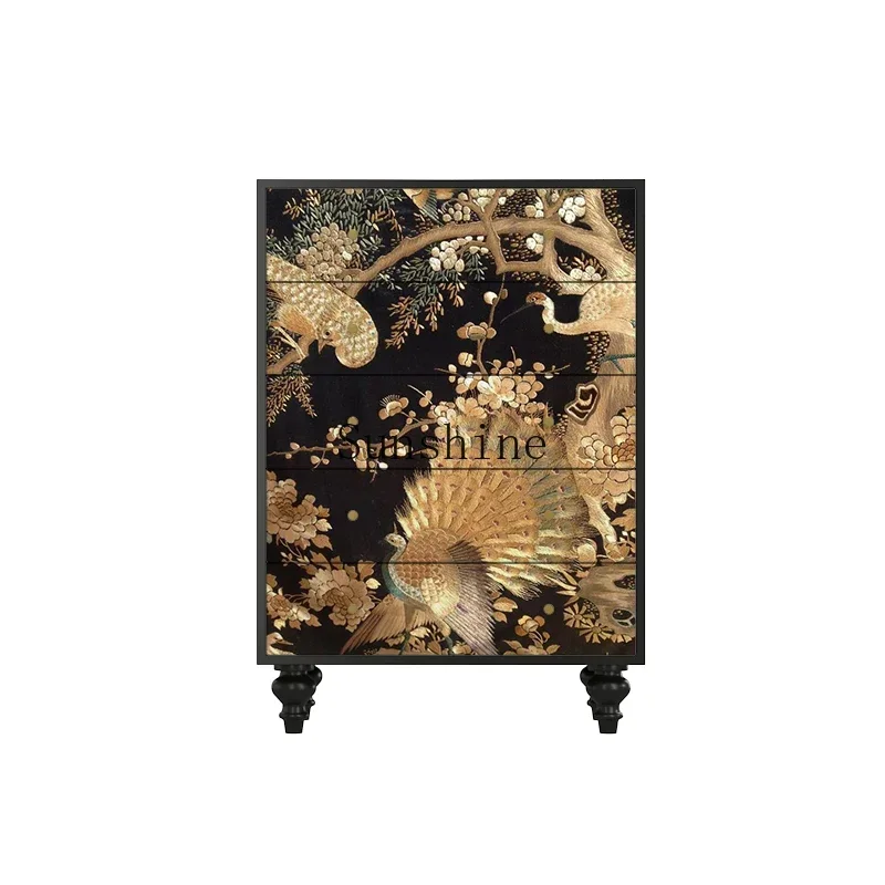 French Chinese style home solid wood tall multi-functional storage decorative chest of drawers
French Chinese style home solid wood tall multi-functional storage decorative chest of drawers