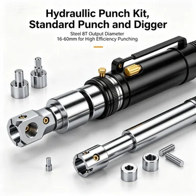 Hydraulic Punch Kit with Standard Punch And Digger 8T Steel Output 16-60mm Diameter for Efficient Punching
Hydraulic Punch Kit with Standard Punch And Digger 8T Steel Output 16-60mm Diameter for Efficient Punching