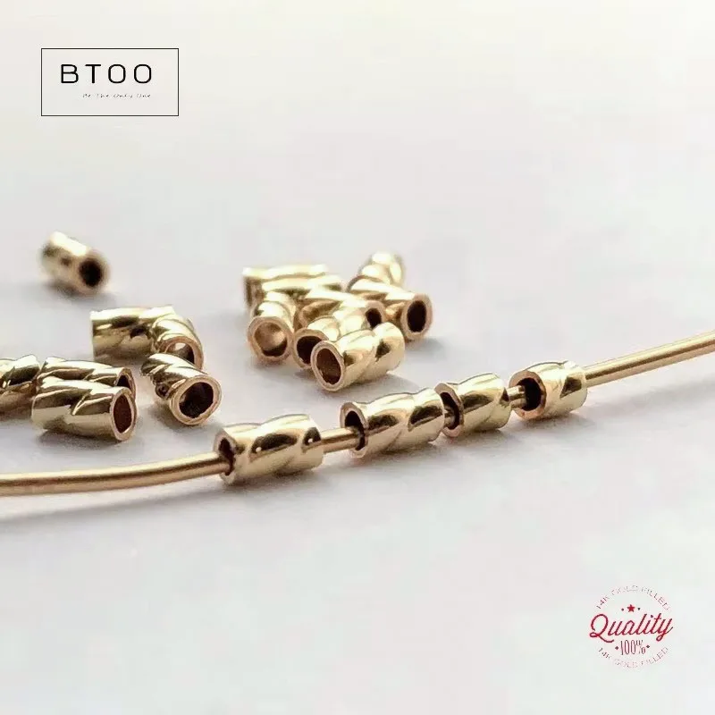14K Gold Filled Twisted Tube Beads Spacer Beads for DIY Jewelry Making Tarnish Resistant Jewelry Findings
14K Gold Filled Twisted Tube Beads Spacer Beads for DIY Jewelry Making Tarnish Resistant Jewelry Findings