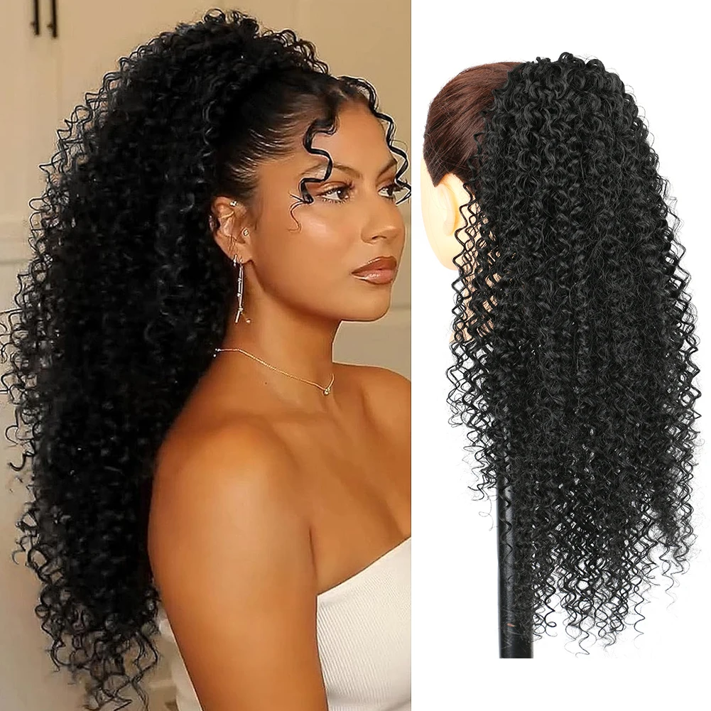 18 Inch Afro Kinky Curly Drawstring Ponytail Extension Long Deep Wave Curly Synthetic Ponytail Hairpieces For Women Daily Use
18 Inch Afro Kinky Curly Drawstring Ponytail Extension Long Deep Wave Curly Synthetic Ponytail Hairpieces For Women Daily Use