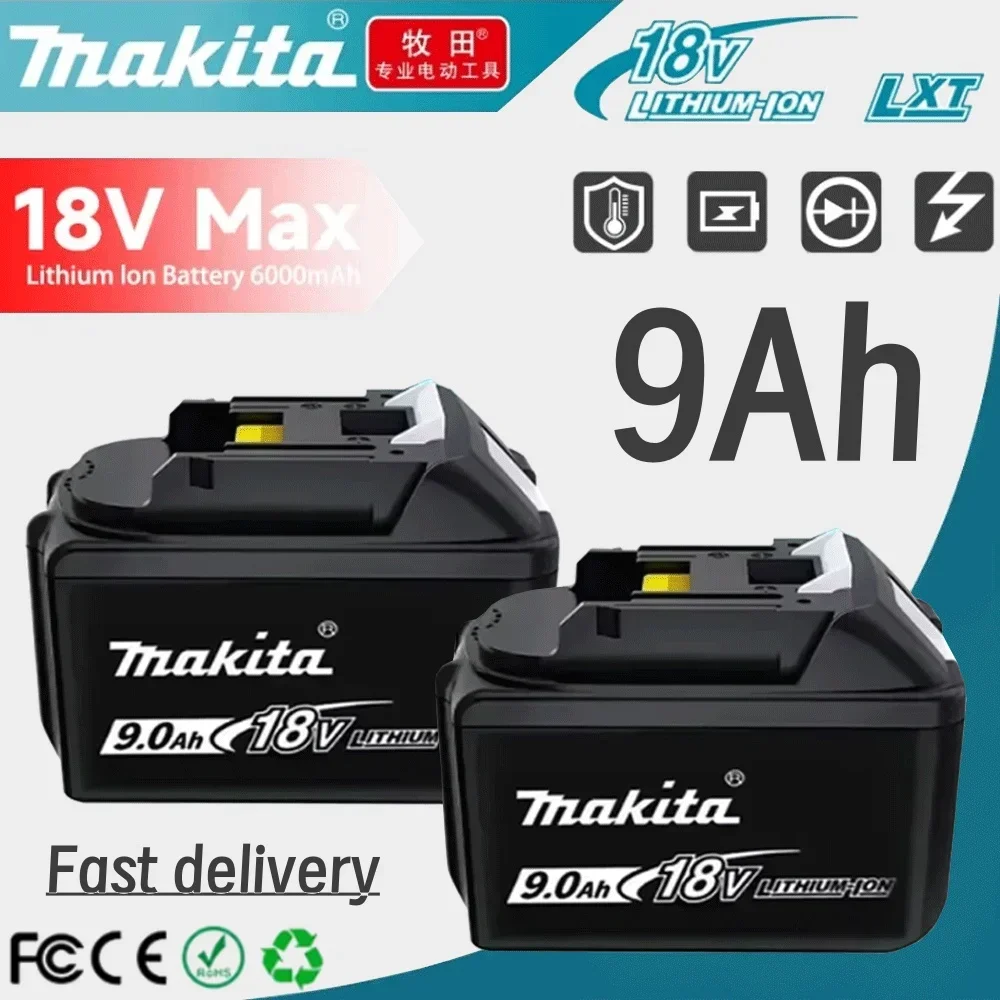 Makita-batería recargable de iones de litio, cargador de 9Ah 18V , para BL1850, BL1830, BL1815, BL1860B, BL1840 LXT400 9000mAh
Makita-batería recargable de iones de litio, cargador de 9Ah 18V , para BL1850, BL1830, BL1815, BL1860B, BL1840 LXT400 9000mAh