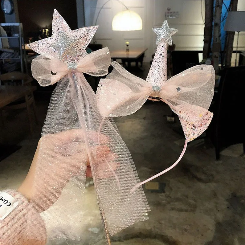 Kids Princess Crown Hairband and Wand Set with Veil Headband Girls Birthday Party Role Play Toddler Costume Accessory W0065
Kids Princess Crown Hairband and Wand Set with Veil Headband Girls Birthday Party Role Play Toddler Costume Accessory W0065