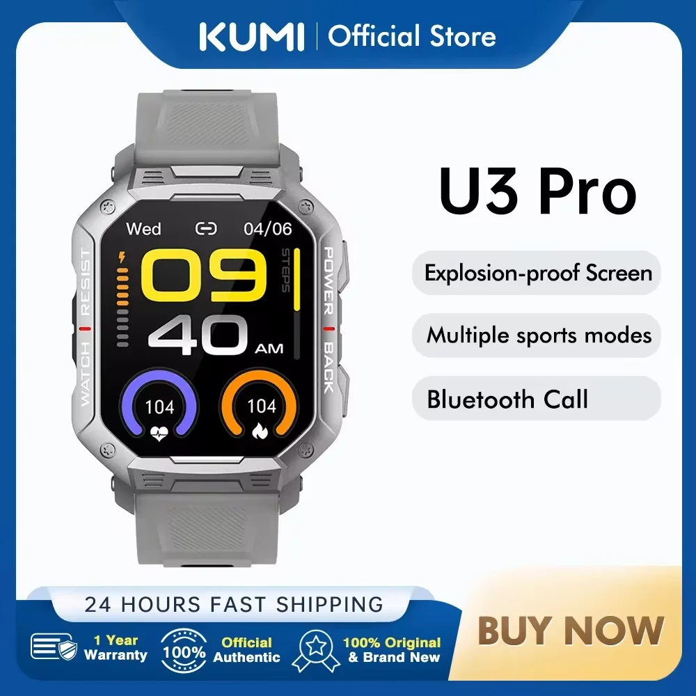 KUMI U3 Pro Смарт-часы 1,83 дюйма Смарт-часы Bluetooth-вызов 100+ Спортивная модель Пульсометр для мужчин и женщин Поддержка IP68 Водонепроницаемый
KUMI U3 Pro Смарт-часы 1,83 дюйма Смарт-часы Bluetooth-вызов 100+ Спортивная модель Пульсометр для мужчин и женщин Поддержка IP68 Водонепроницаемый