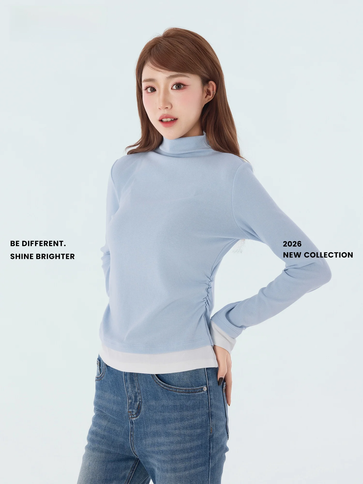 Новинка Didimax: Весенний женский свитер/кофта из бархата с высоким воротником, имитация двухслойности, синий, приталенный крой
Новинка Didimax: Весенний женский свитер/кофта из бархата с высоким воротником, имитация двухслойности, синий, приталенный крой