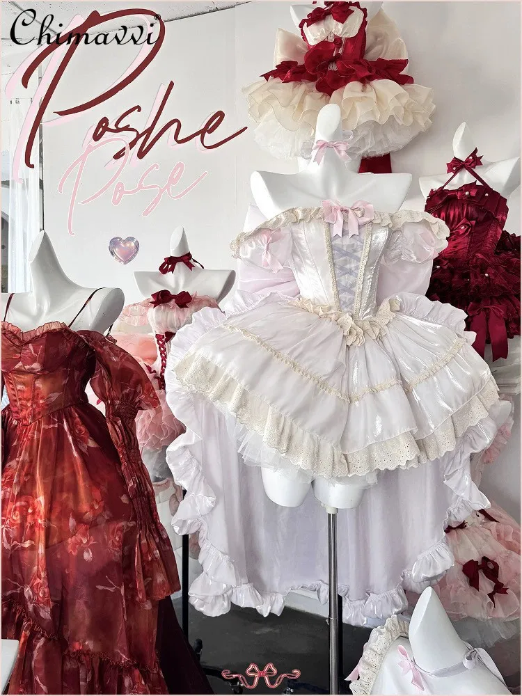 Fairy Pink Princess Dress Sweet Big Bows Tail Birthday Party Puffy Lolita Dress Elegant Women's Gown Dresses 2026 Summer New
Fairy Pink Princess Dress Sweet Big Bows Tail Birthday Party Puffy Lolita Dress Elegant Women's Gown Dresses 2026 Summer New