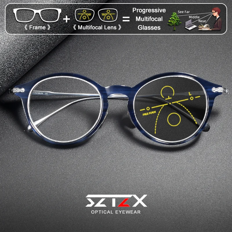 SZTZX Vintage Pure Titanium Round Men Prescription Optical Glasses Small Frame Photochromic Anti Blue Ray Multifocal Eyeglasses
SZTZX Vintage Pure Titanium Round Men Prescription Optical Glasses Small Frame Photochromic Anti Blue Ray Multifocal Eyeglasses