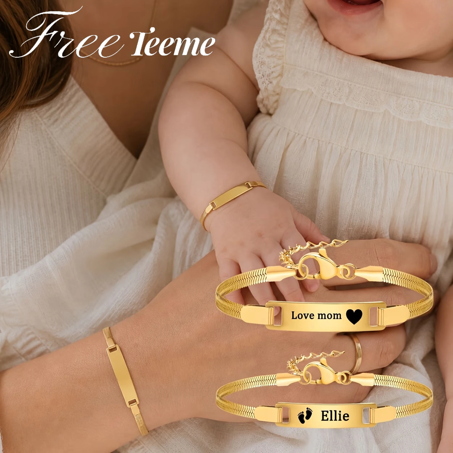 Freeteeme Simple Personalized Engrave Name Bracelet for Women Stainless Steel Custom Letters Blade Chain Bracelet Jewelry Gifts
Freeteeme Simple Personalized Engrave Name Bracelet for Women Stainless Steel Custom Letters Blade Chain Bracelet Jewelry Gifts