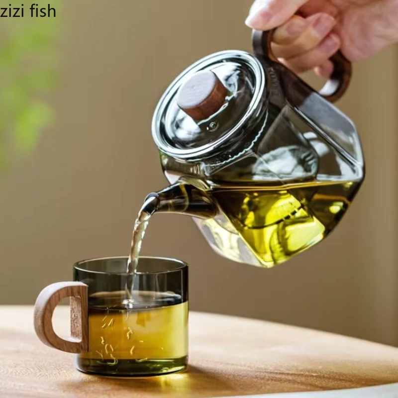 Transparent Glass Teapot Filter Pot Tea Water Separator Tea Infuser Teaware 5-piece Set Kettle Teas Brewing Utensils Tea Sets
Transparent Glass Teapot Filter Pot Tea Water Separator Tea Infuser Teaware 5-piece Set Kettle Teas Brewing Utensils Tea Sets