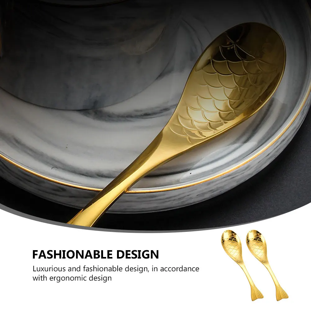 2Pcs Stainless Steel Fish Spoon 304 Material Smooth Edge Coffee Tea Stirring Kids Dessert Spoon Kitchen Bar Utensils
2Pcs Stainless Steel Fish Spoon 304 Material Smooth Edge Coffee Tea Stirring Kids Dessert Spoon Kitchen Bar Utensils