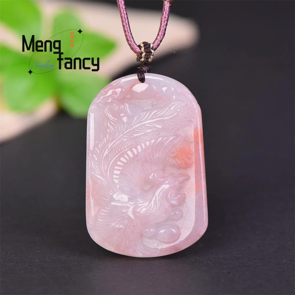 Natural Golden Silk Jade Violet Phoenix Pendant Quartzite Jade Simple Exquisite Fashion Fine Jewelry Best Selling Holiday Gifts
Natural Golden Silk Jade Violet Phoenix Pendant Quartzite Jade Simple Exquisite Fashion Fine Jewelry Best Selling Holiday Gifts