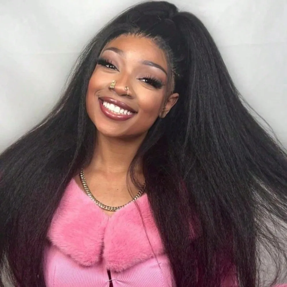 Yaki Straight 13x4 Lace Frontal Wig Human Hair Wigs For Women Transparent 200 Density Natural Color Human Hair Wig Kinky Straight Human Hair Wig
Yaki Straight 13x4 Lace Frontal Wig Human Hair Wigs For Women Transparent 200 Density Natural Color Human Hair Wig Kinky Straight Human Hair Wig