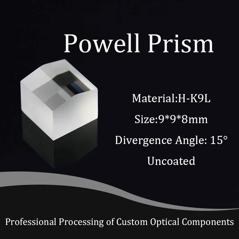 Light Spot 2.4mm Divergence Angle 15 Degrees Optical Glass Powell Prism Material H-K9L Divergence Angle 15 Degrees
Light Spot 2.4mm Divergence Angle 15 Degrees Optical Glass Powell Prism Material H-K9L Divergence Angle 15 Degrees