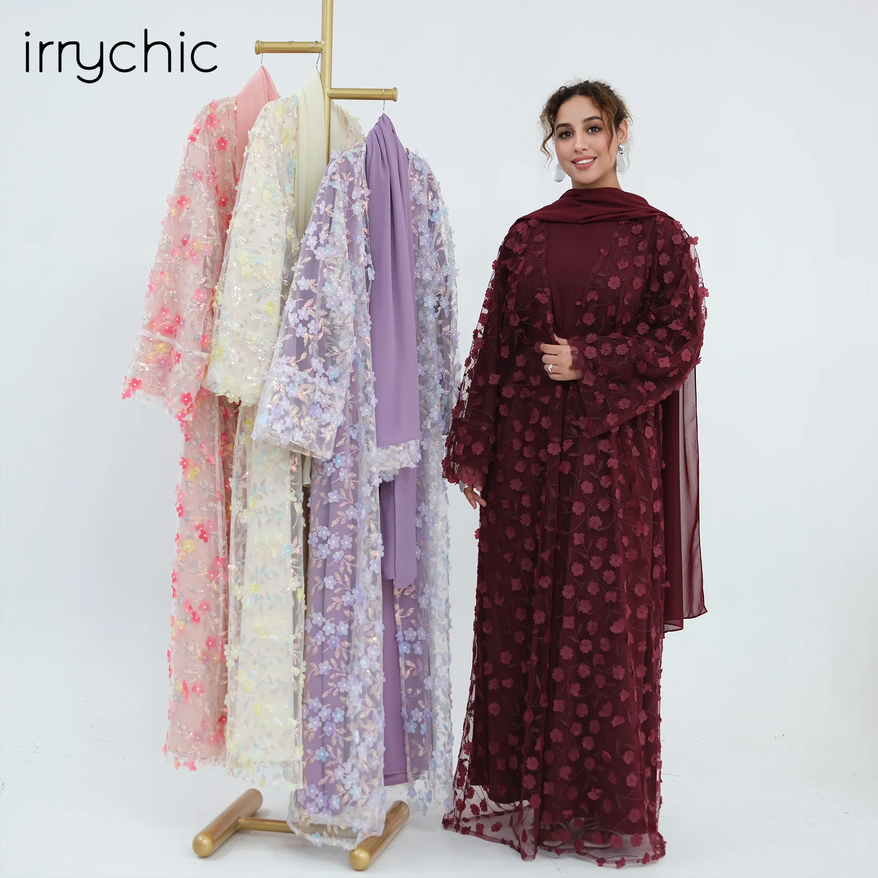 Eid Dress Abaya Suit Women Muslim Flower Embroidery Cardigan Robe 3 Piece Set Ramadan Dubai Party Kaftan Vestidos Jalabiya 2026
Eid Dress Abaya Suit Women Muslim Flower Embroidery Cardigan Robe 3 Piece Set Ramadan Dubai Party Kaftan Vestidos Jalabiya 2026