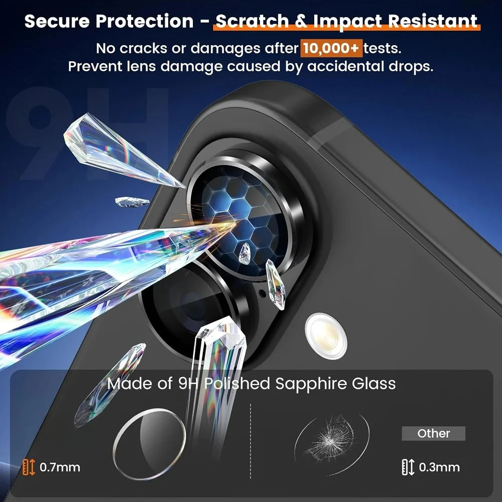 2-3Pcs 3D Metal Alloy Camera Glass Back Cover For Apple 17 Camera Ring Lens Protector For Apple17 I Phone 17 2026 Lens Film 2-3Pcs 3D Metal Alloy Camera Glass Back Cover For Apple 17 Camera Ring Lens Protector For Apple17 I Phone 17 2026 Lens Film