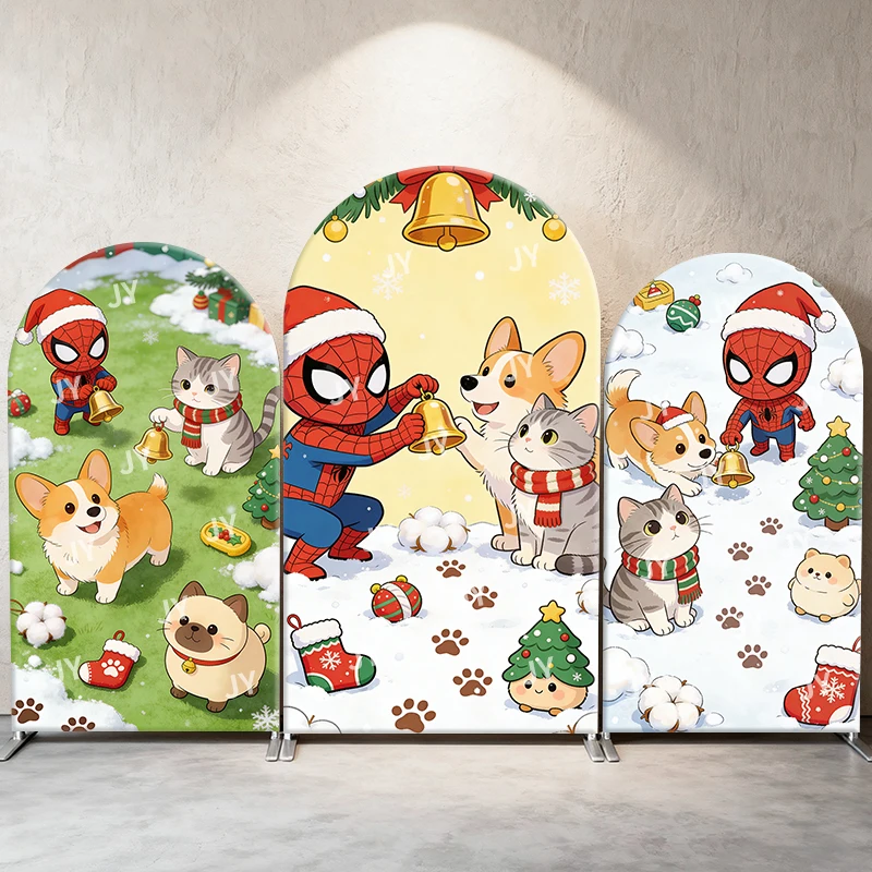 Chibi Spiderman & Cute Pets Christmas Arch Backdrop Cover Adorable Scene For Kids Birthday Baby Shower Photo Booth Background
Chibi Spiderman & Cute Pets Christmas Arch Backdrop Cover Adorable Scene For Kids Birthday Baby Shower Photo Booth Background