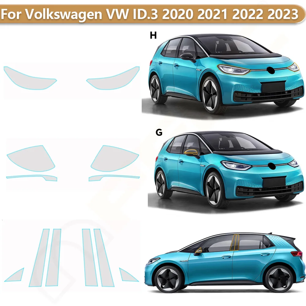 Headlight Rearview A B Pillars TPU Protection Film For Volkswagen ID.3 2020-2023 Pre-cut PPF Clear Bra Anti-scratch Resistant
Headlight Rearview A B Pillars TPU Protection Film For Volkswagen ID.3 2020-2023 Pre-cut PPF Clear Bra Anti-scratch Resistant