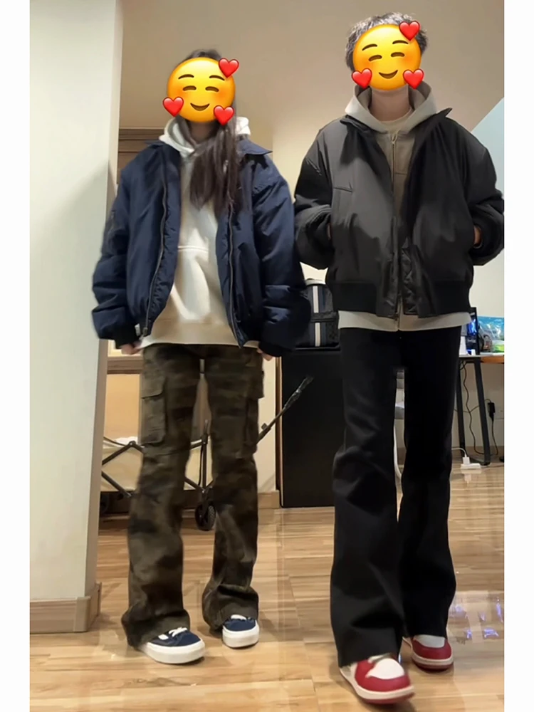 Warm Cotton Pilot Jaet ort Sle for Men Winter Faionable Casual Outerwear Couple's Thiened Polyester Fiber Coat
Warm Cotton Pilot Jaet ort Sle for Men Winter Faionable Casual Outerwear Couple's Thiened Polyester Fiber Coat