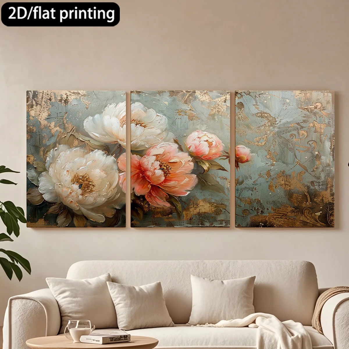 3pc wooden frame canvas decorative paintingExquisite peony oil-painting, metallic.Corridor bedroom decoration
3pc wooden frame canvas decorative paintingExquisite peony oil-painting, metallic.Corridor bedroom decoration