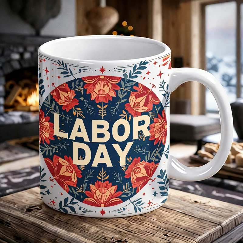 Floral Labor Day Ceramic Mug Boho Nature Inspired Coffee Cup, milk cup, office cup, drinking cup,gift for friends,fade-resistant
Floral Labor Day Ceramic Mug Boho Nature Inspired Coffee Cup, milk cup, office cup, drinking cup,gift for friends,fade-resistant