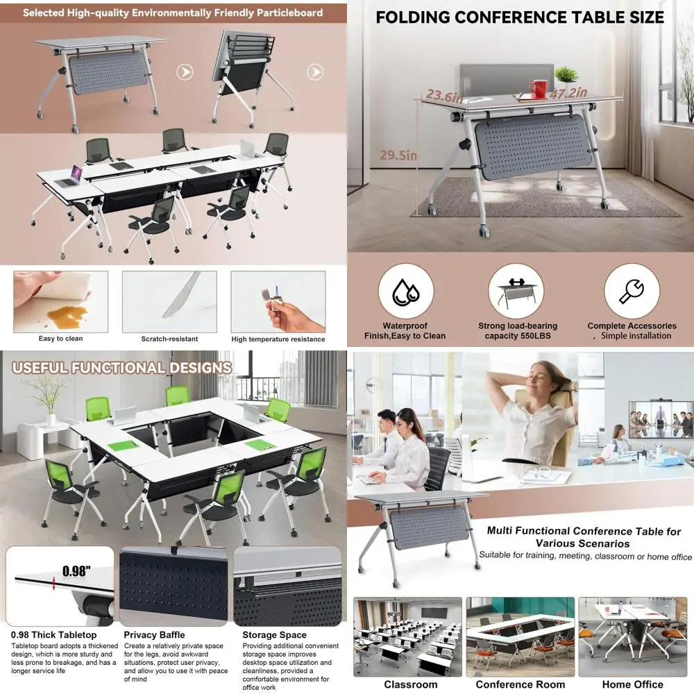 Большой мобильный конференц-стол на колесах на 12 человек, идеально подходит для совещаний и семинаров
Большой мобильный конференц-стол на колесах на 12 человек, идеально подходит для совещаний и семинаров