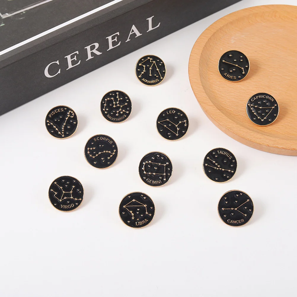 12 Pins Black Round Enamel Pin Brooch Jewelry Alloy Lapel Pin for Backpacks Shirts Hats Handbags
12 Pins Black Round Enamel Pin Brooch Jewelry Alloy Lapel Pin for Backpacks Shirts Hats Handbags