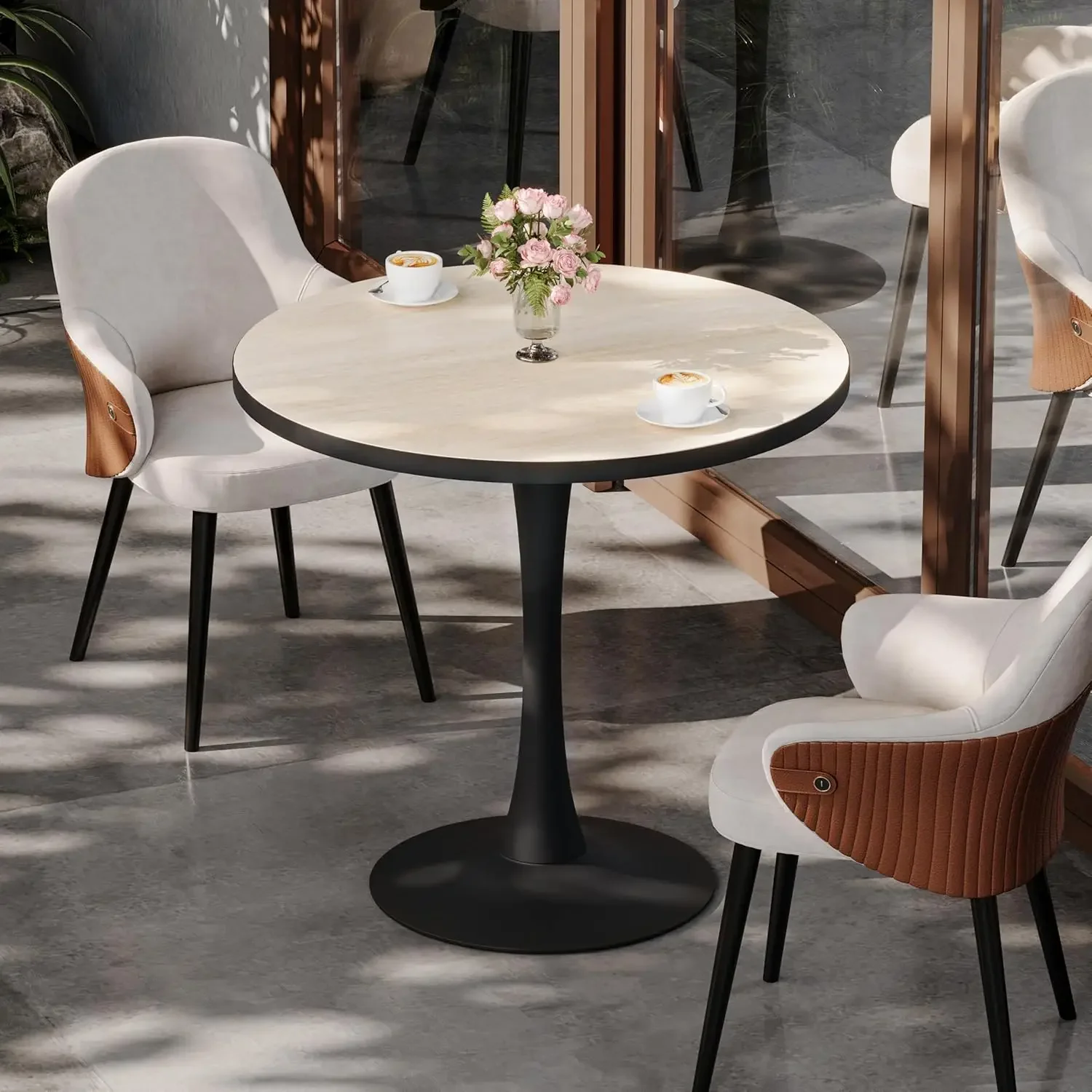 Round Sintered Stone Dining Coffee Table Travertine Tabletop Iron Base
Round Sintered Stone Dining Coffee Table Travertine Tabletop Iron Base