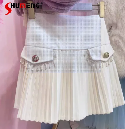 Pleated Skirt 2024 Autumn and Winter New Soft Glutinous Lady Slimming Versatile Mesh Stitching Inner Slim Fit A- Line Skirts
Pleated Skirt 2024 Autumn and Winter New Soft Glutinous Lady Slimming Versatile Mesh Stitching Inner Slim Fit A- Line Skirts