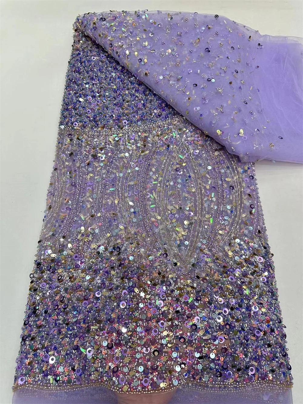 Purple Luxury African Sequins Groom Lace Fabric 2024 High Quality French Nigerian Heavy Beaded Lace Fabric For Wedding DrWp680-2
Purple Luxury African Sequins Groom Lace Fabric 2024 High Quality French Nigerian Heavy Beaded Lace Fabric For Wedding DrWp680-2