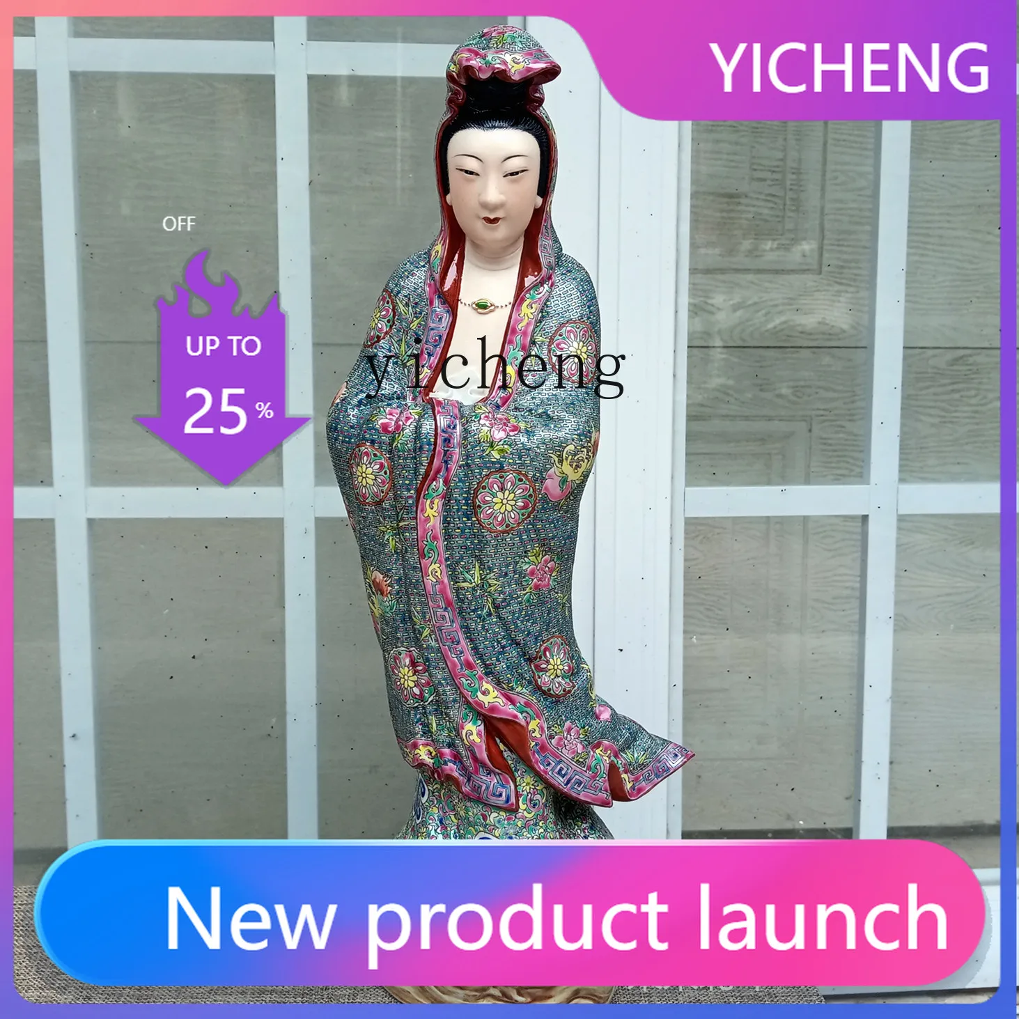 Ceramic Nanhai Guanyin Buddha Statue for Living Room Home Worship Buddha Ornament
Ceramic Nanhai Guanyin Buddha Statue for Living Room Home Worship Buddha Ornament