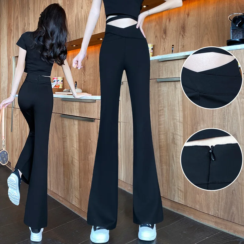 Micro leg pants women's spring 2023 new thin dress pants loose black casual straight leg pants thin style of hanging sense bell
Micro leg pants women's spring 2023 new thin dress pants loose black casual straight leg pants thin style of hanging sense bell