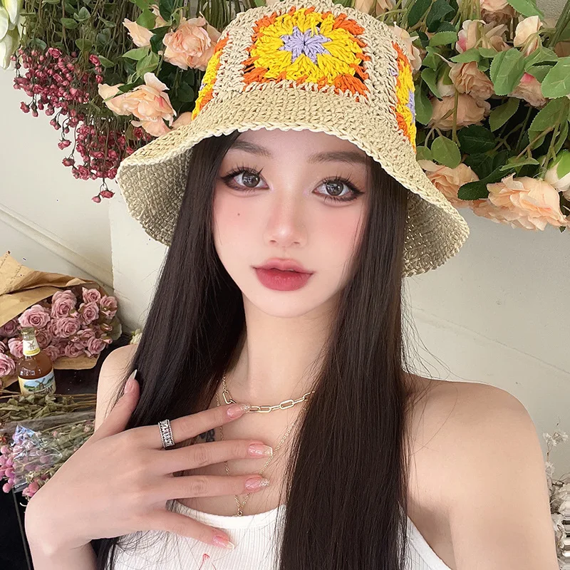 Straw Hat Woman Summer Handwoven Raffia Straw Rainbow Sun Hat Women Vacation Beach Colorful Foldable Beach Hats Women
Straw Hat Woman Summer Handwoven Raffia Straw Rainbow Sun Hat Women Vacation Beach Colorful Foldable Beach Hats Women