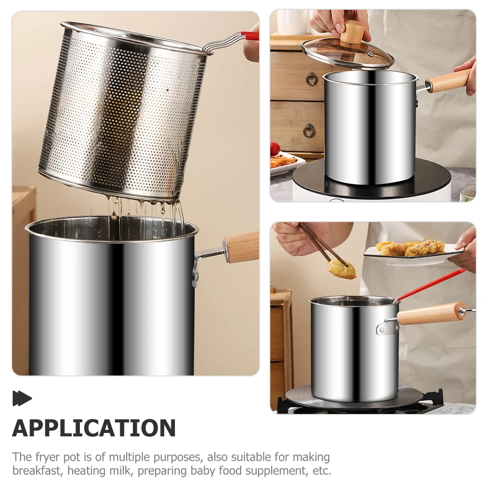 1 set 1 Set Stainless Steel Frying Pot Large Capacity Kitchen Fryer Ergonomic Handle Fry Basket Thermal Conductive Multi
1 set 1 Set Stainless Steel Frying Pot Large Capacity Kitchen Fryer Ergonomic Handle Fry Basket Thermal Conductive Multi