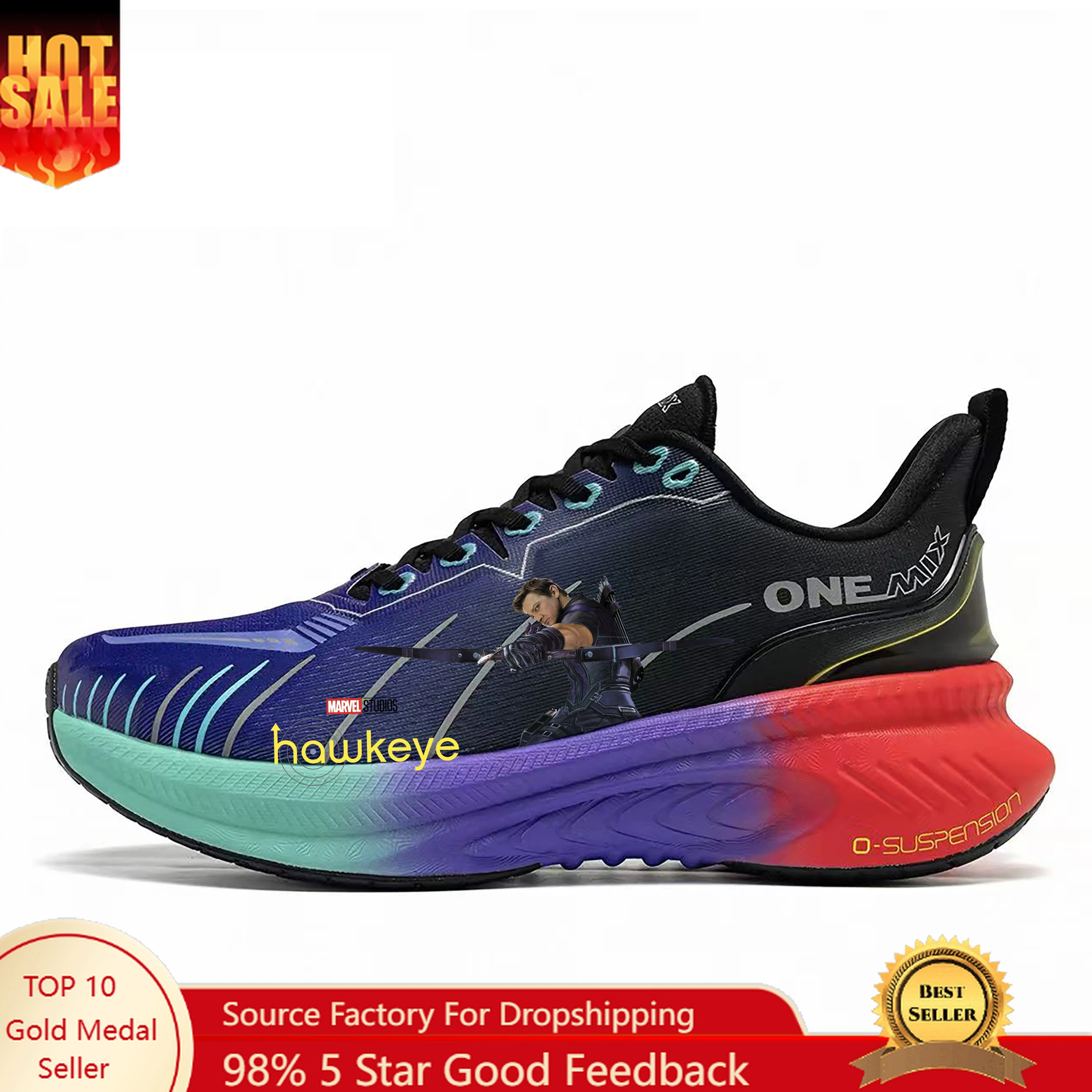 ONEMIX Marvel Hawkeye Road Running Shoes Men Womens Air Cushion Outdoor Sport Shoes Trainers Male Customized Cushion Shoe
ONEMIX Marvel Hawkeye Road Running Shoes Men Womens Air Cushion Outdoor Sport Shoes Trainers Male Customized Cushion Shoe