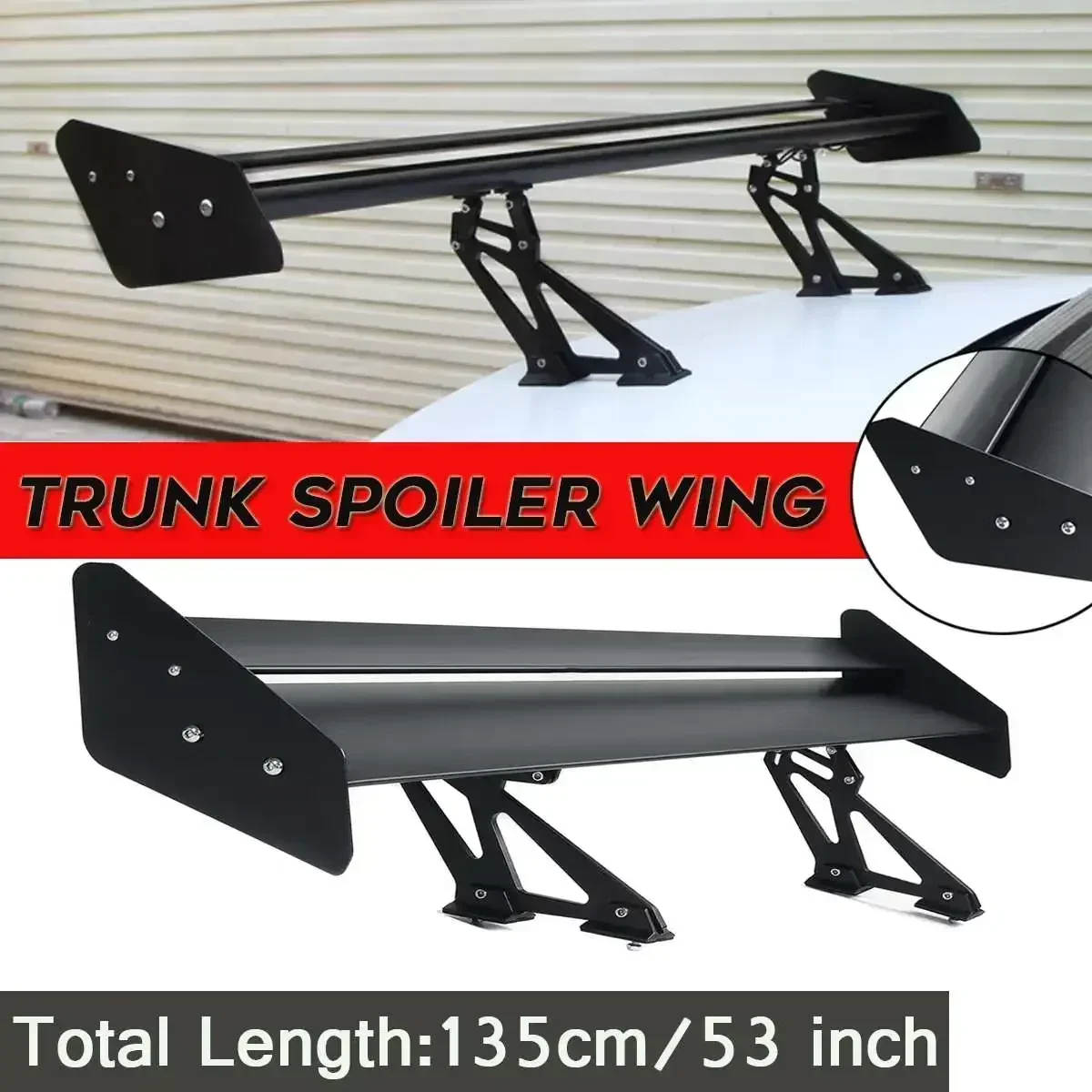 135cm GT Style Racing Wing Decoration Adjustable Universal Car Rear Trunk Boot Lip Spoiler Wing Racing Wing Extension Body Kit
135cm GT Style Racing Wing Decoration Adjustable Universal Car Rear Trunk Boot Lip Spoiler Wing Racing Wing Extension Body Kit